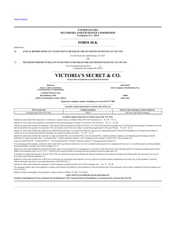 Thumbnail Victoria's Secret & Co 10-K Annual Report 2022