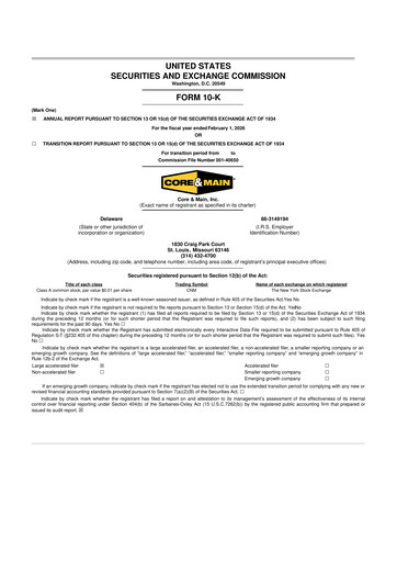 Thumbnail Core & Main 10-K Annual Report 2023
