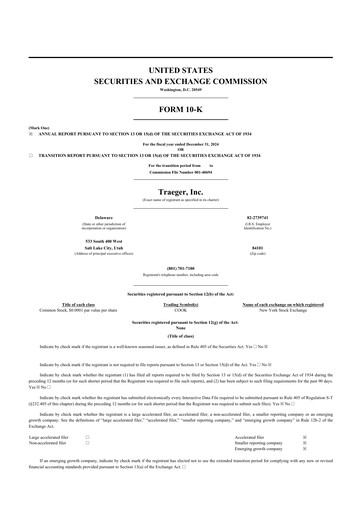 Thumbnail Traeger 10-K Annual Report 2024