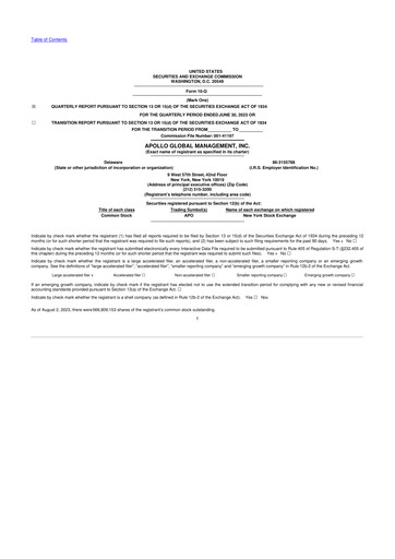 Vorschaubild Apollo Global Management
 10-Q Quartalsbericht 2023 