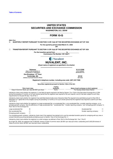 Thumbnail Nuvalent 10-Q Quarterly Report FY 