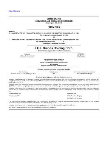 Thumbnail a.k.a. Brands 10-Q Quarterly Report FY2024 