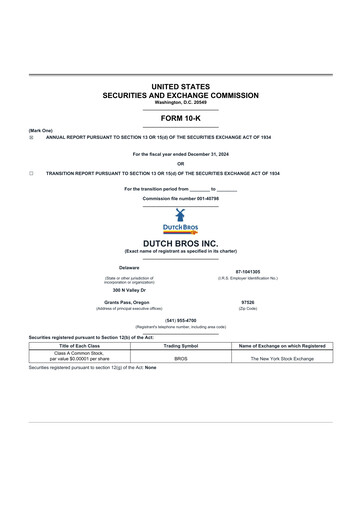 Thumbnail Dutch Bros 10-K Annual Report 2024