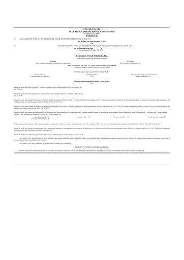 Thumbnail Consensus Cloud Solutions 10-K Annual Report 2021