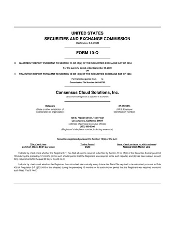 Vorschaubild Consensus Cloud Solutions 10-Q Quartalsbericht 2023 