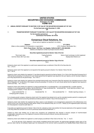 Vorschaubild Consensus Cloud Solutions 10-K Jahresbericht 2025