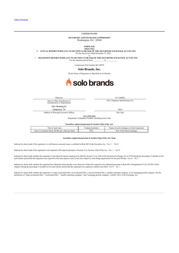 Thumbnail Solo Brands 10-K Annual Report 2023
