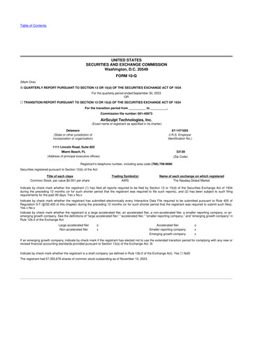 Thumbnail AirSculpt Technologies 10-Q Quarterly Report FY2023 
