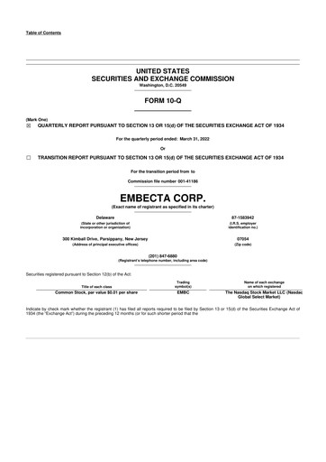 Vorschaubild Embecta 10-Q Quartalsbericht 2022 
