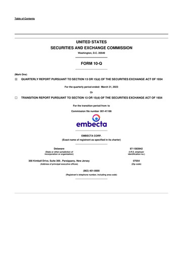 Vorschaubild Embecta 10-Q Quartalsbericht 2023 