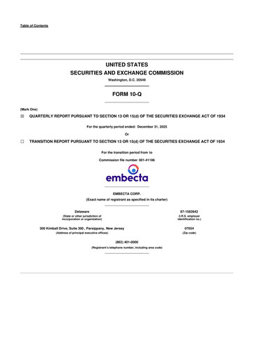 Vorschaubild Embecta 10-Q Quartalsbericht 2026 