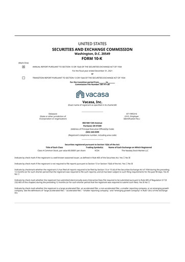 Thumbnail Vacasa 10-K Annual Report 2021