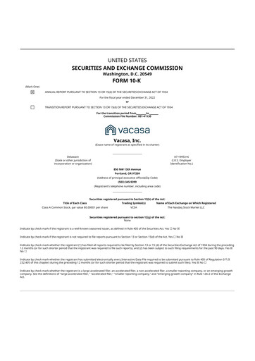 Thumbnail Vacasa 10-K Annual Report 2022