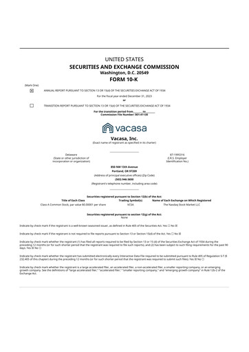 Thumbnail Vacasa 10-K Annual Report 2023