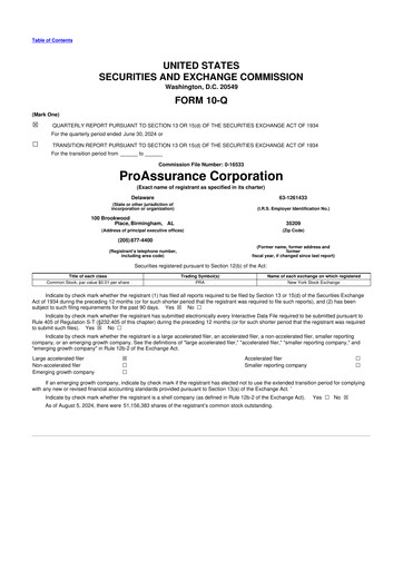 Thumbnail ProAssurance 10-Q Quarterly Report FY2024 