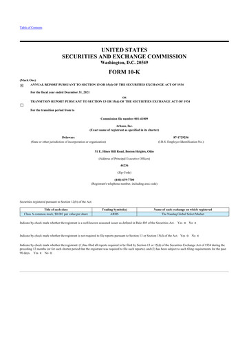 Thumbnail Arhaus 10-K Annual Report 2021