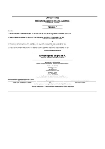 Thumbnail Ermenegildo Zegna 20-F Annual Report 2025