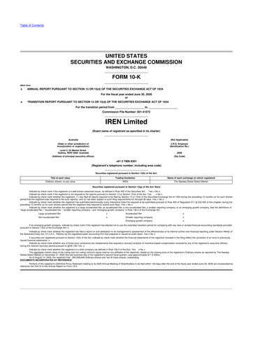 Vorschaubild IREN (Iris Energy) 10-K Jahresbericht 2026