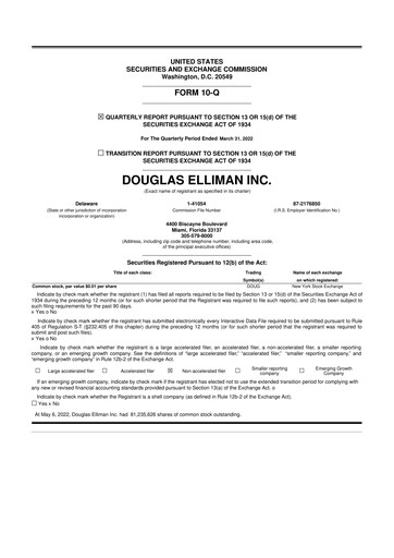 Thumbnail Douglas Elliman 10-Q Quarterly Report FY2022 