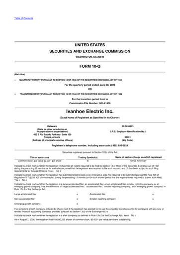 Vorschaubild Ivanhoe Electric 10-Q Quartalsbericht 2026 