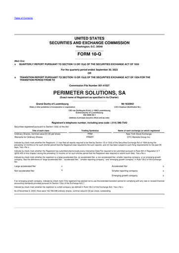 Thumbnail Perimeter Solutions 10-Q Quarterly Report FY2023 