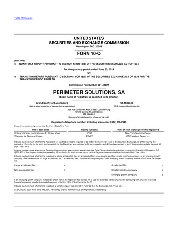 Thumbnail Perimeter Solutions 10-Q Quarterly Report FY2024 