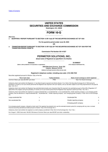 Thumbnail Perimeter Solutions 10-Q Quarterly Report FY2025 