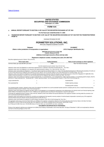 Thumbnail Perimeter Solutions 10-K Annual Report 2025