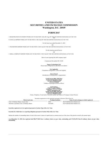 Miniature Pagaya Technologies 20-F Rapport annuel 2022