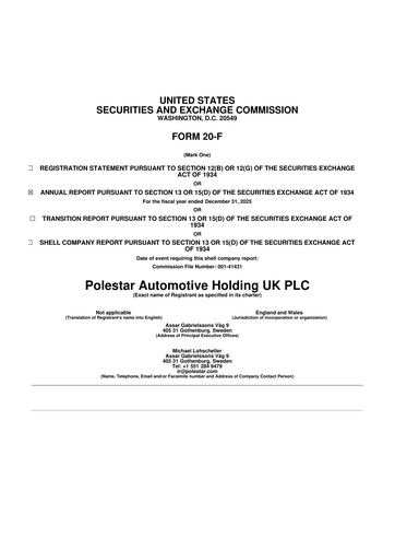 Thumbnail Polestar 20-F Annual Report 