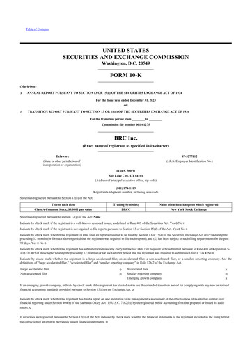 Thumbnail Black Rifle Coffee Company (BRCC) 10-K Annual Report 2023