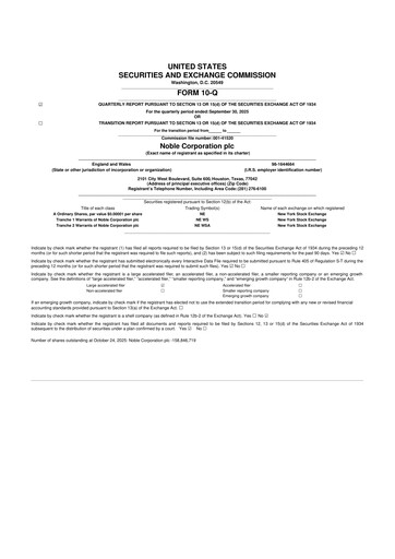 Thumbnail Noble Corporation
 10-Q Quarterly Report FY2025 