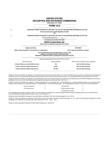 Thumbnail Noble Corporation
 10-Q Quarterly Report FY2026 Q3