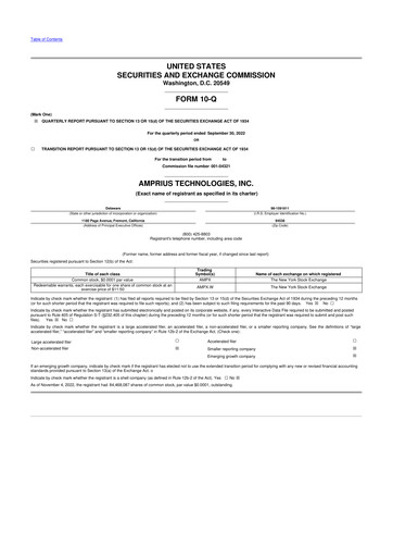 Thumbnail Amprius Technologies 10-Q Quarterly Report FY2022 