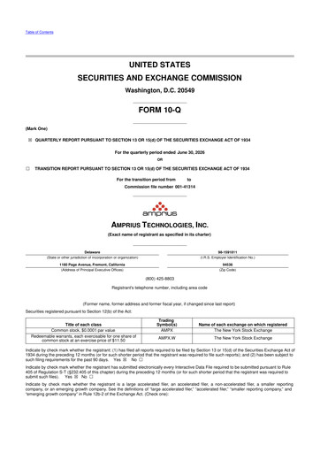 Thumbnail Amprius Technologies 10-Q Quarterly Report FY2026 