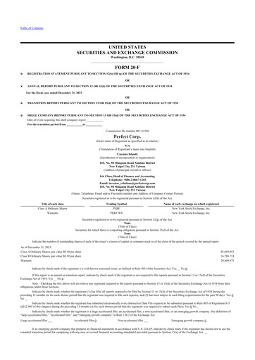 Vorschaubild Perfect Corp. 20-F Jahresbericht 2023