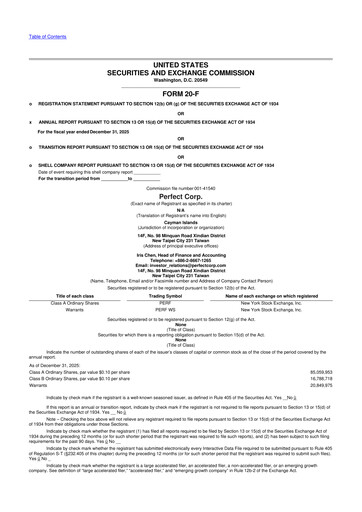 Thumbnail Perfect Corp. 20-F Annual Report 2025