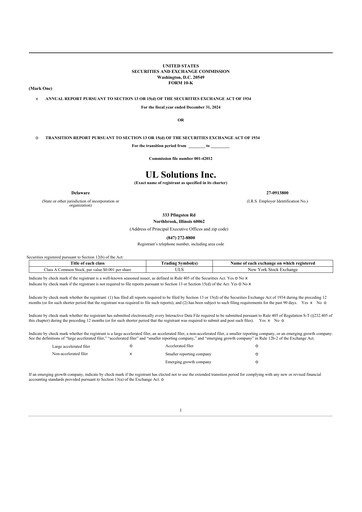 Thumbnail UL Solutions 10-K Annual Report 2024