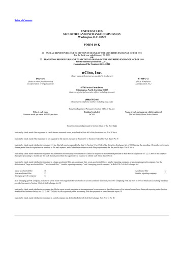 Thumbnail nCino 10-K Annual Report 2022