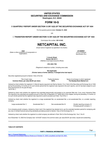 Thumbnail Netcapital 10-Q Quarterly Report FY2023 