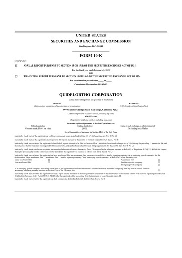 Thumbnail QuidelOrtho 10-K Annual Report 2022