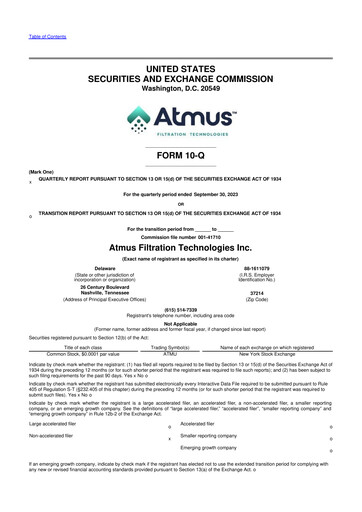Thumbnail Atmus Filtration Technologies 10-Q Quarterly Report FY2023 