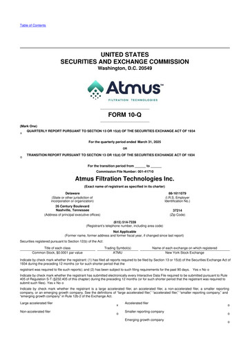 Thumbnail Atmus Filtration Technologies 10-Q Quarterly Report FY2025 
