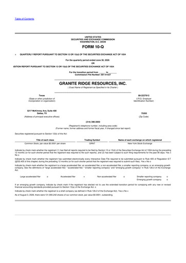 Thumbnail Granite Ridge Resources 10-Q Quarterly Report FY2026 