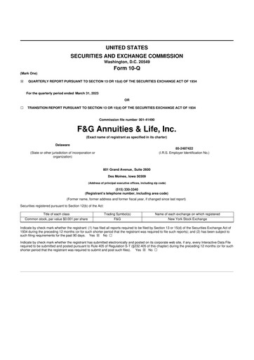 Thumbnail F&G Annuities & Life, Inc. 10-Q Quarterly Report FY2023 
