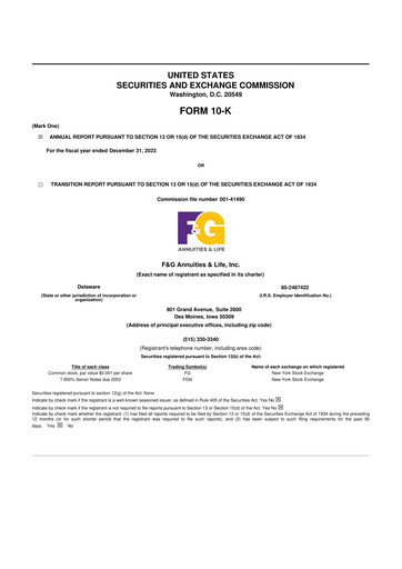 Thumbnail F&G Annuities & Life, Inc. 10-K Annual Report 2023
