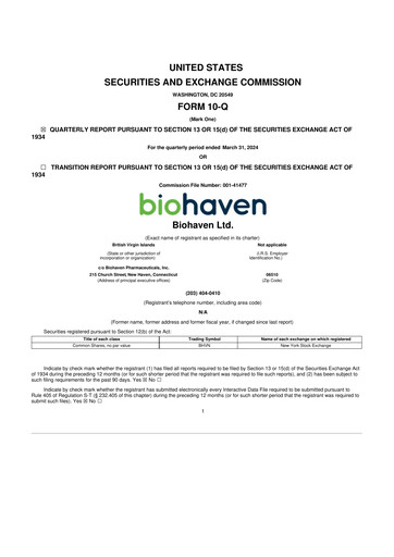 Thumbnail Biohaven 10-Q Quarterly Report FY2024 