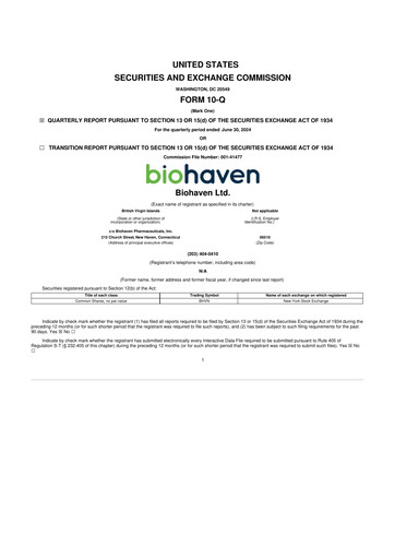 Thumbnail Biohaven 10-Q Quarterly Report FY2024 