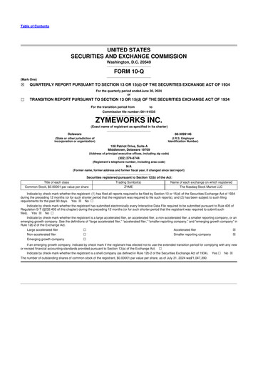 Thumbnail Zymeworks 10-Q Quarterly Report FY2024 