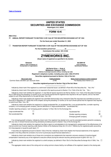 Thumbnail Zymeworks 10-K Annual Report 2025